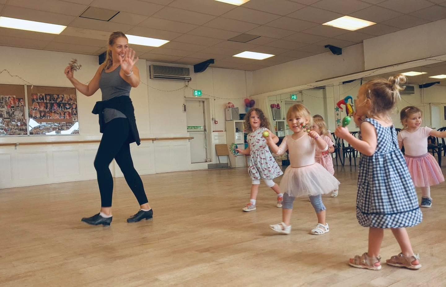 Children dancing in class